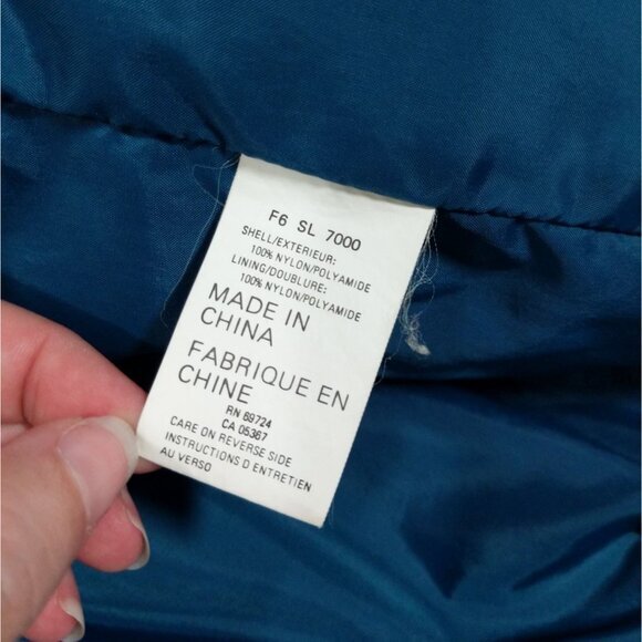 VNTG COLUMBIA Womens Bugaboo Jacket SZ L Zip Snap Button Windbreaker Collar Blue - Picture 10 of 13
